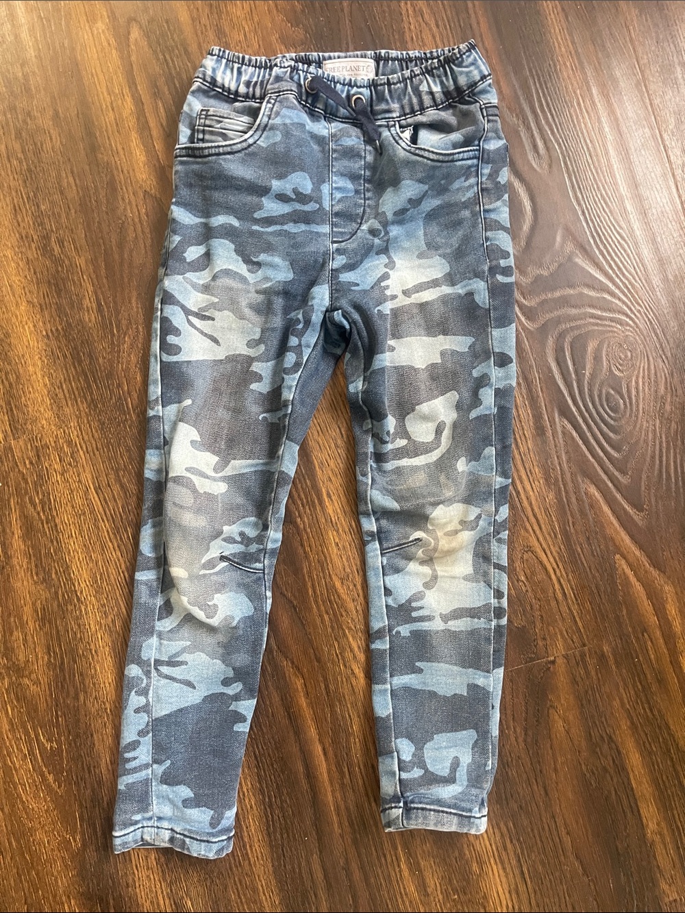 Free Planet Denim Blue Drawstring Jogger Pants
